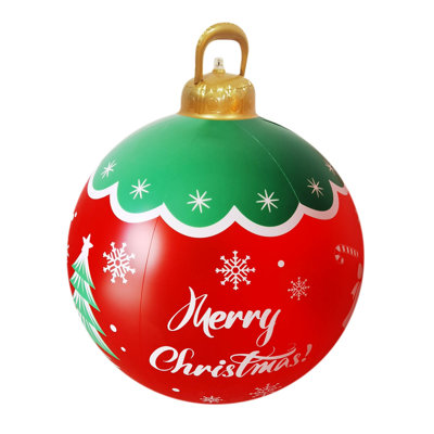 60CM Outdoor Christmas Inflatable Decorated Ball Christmas Inflatable Ball Christmas Tree Decorations With Lamp