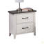 Table de chevet pour table de chevet en bois massif 1Pc avec 2 tiroirs, finition deux tons