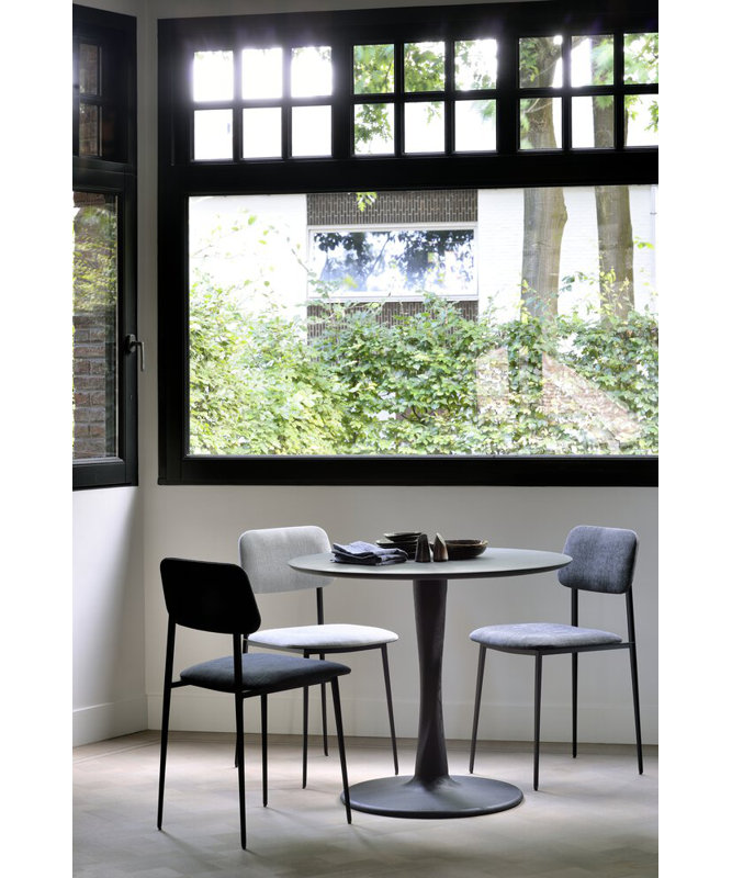 DC Upholstered Dining Chair, Dark Gray