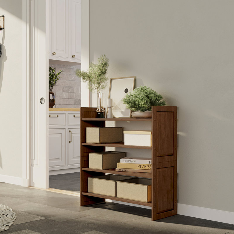 Solid Wood 2 Tier Storage Rack, Chestnut