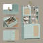 Armoire de cuisine avec tablette réglable, armoire de rangement de 71 po avec support à micro-ondes, armoires pour cuisine, salle à manger, salon-129871013