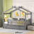 Wooden House Bed With Trundle-1444665438
