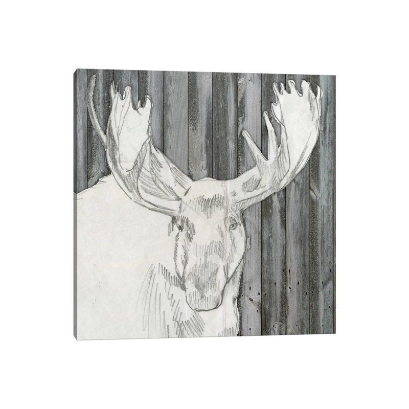 Barnwood Lodge Sketch II by Jennifer Goldberger - Wrapped Canvas Print, 45.72 cm H x 45.72 cm W