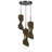 Luminaire suspendu géométrique 3 lumières grappe Henderson
