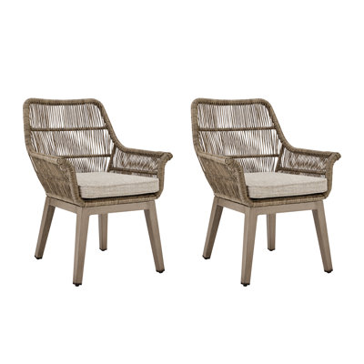 Brewer Premium All-Weather Wicker Outdoor Dining Armchair with Cushion