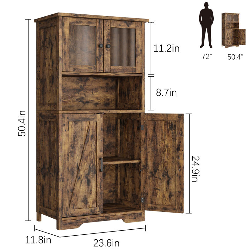 Armoire à linge autoportante Zigle, Brun