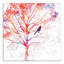 «Bird in Red Tree», reproduction d'art sur toile tendue à l'aquarelle-785799196-785799189