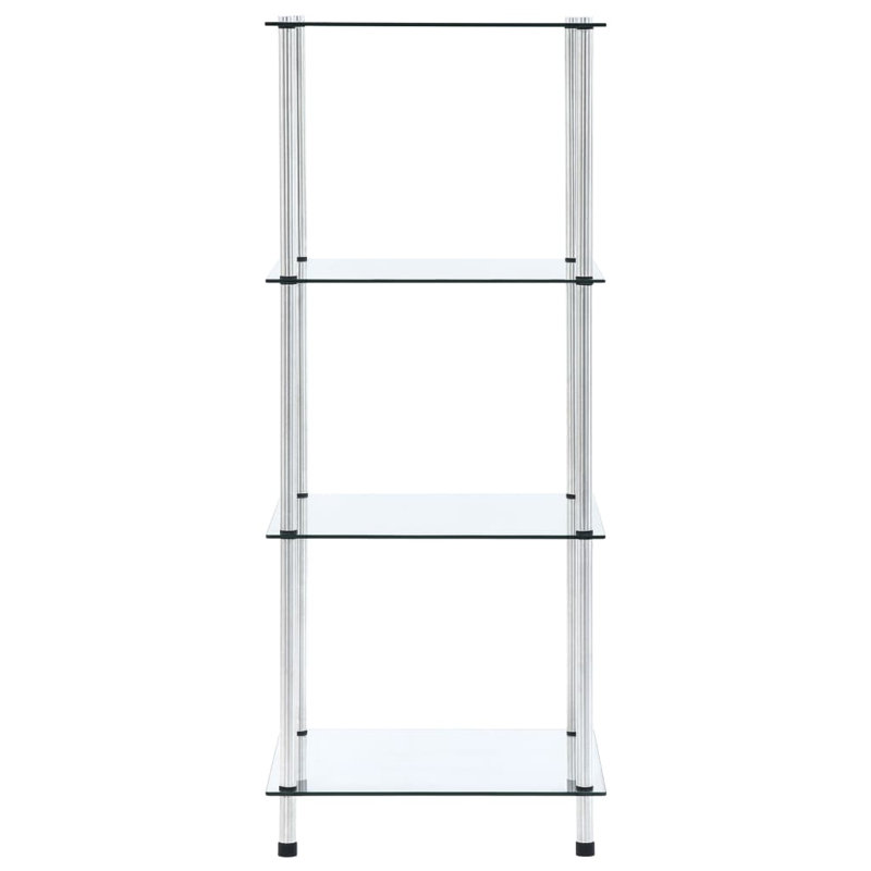 Abrahem 40cm W Metal Shelving Unit, Clear