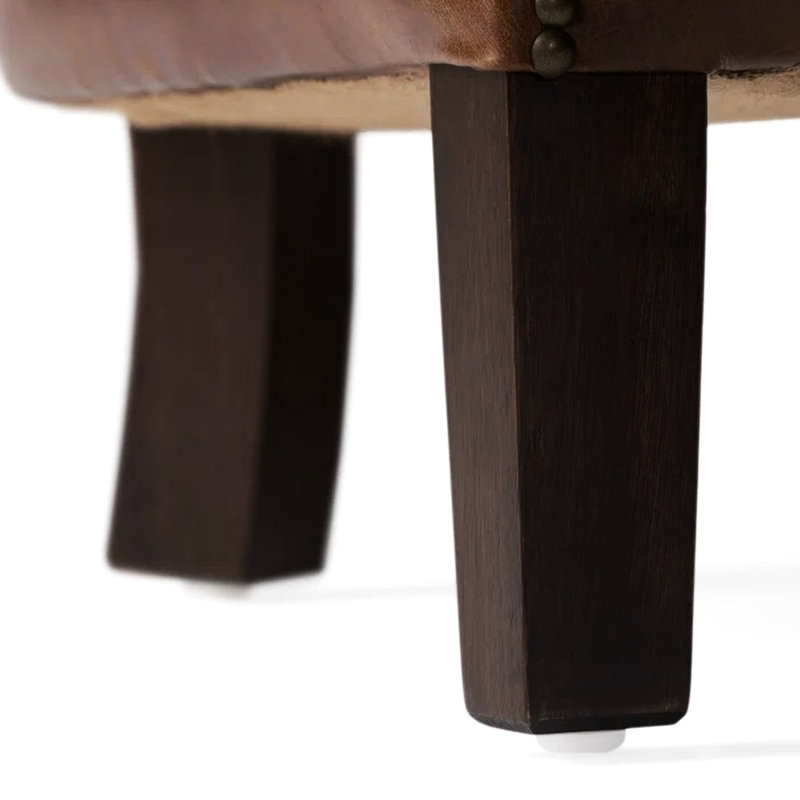 Fauteuil en cuir confortable avec accoudoirs confortables en cuir brun