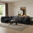 Itala Velvet L-Shaped Sectional Reversible-94482471