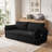 85.1" Pull Out Sleeper Sofa Bed Loveseat Chaise 3-in-1 Corduroy Convertible Couch With USB Charging & Adjustable Backrest & Removable Storage Ottoman-1970459916