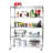 UltraDurable 60" W x 18" D 5-Tier NSF-Certified Steel Shelving with Wheels-1988886224