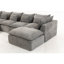 Canapé modulaire surdimensionné à 4 places, canapé modulaire gaufré en coton, salon moderne