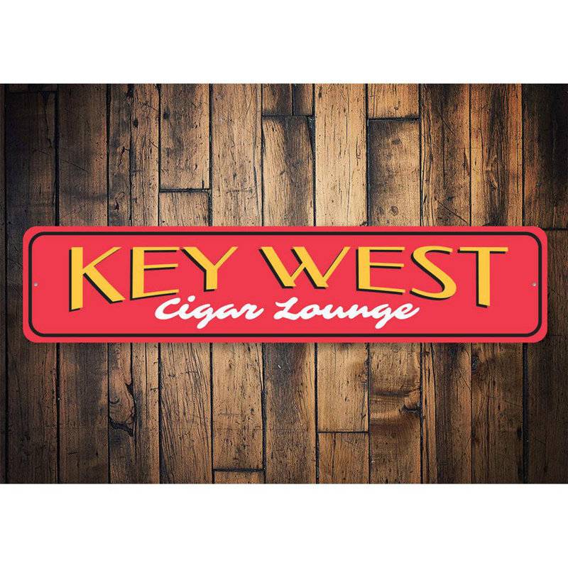 Enseigne en aluminium Key West, H 4 po x l 18 po x P 0,04 po