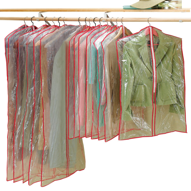 5 pcs/pack 4 sizes Available Garment Bags for Hanging Clothes Storage -  Suit Bag with Zipper, Dress Bag Dust Cover - Clear Storage Bags for  Clothing S