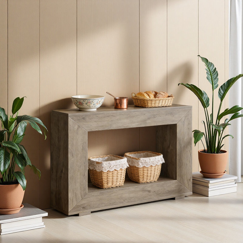 Entryway Sofa Table,Wood Side Table,Console Table, Gray
