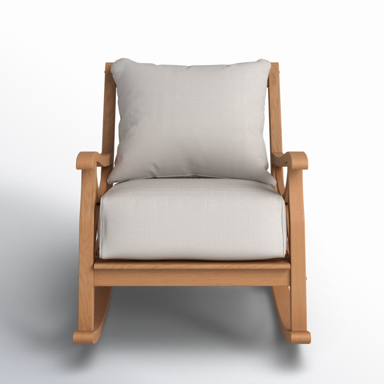 Brunswick Outdoor Teak Rocking Chair with Cushions