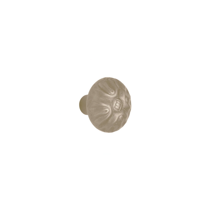 Medallion Bronze Mushroom Knob, White Bronze Brushed