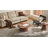Round Brown Walnut Coffee Table Set of 2 for Living Room -1425060119