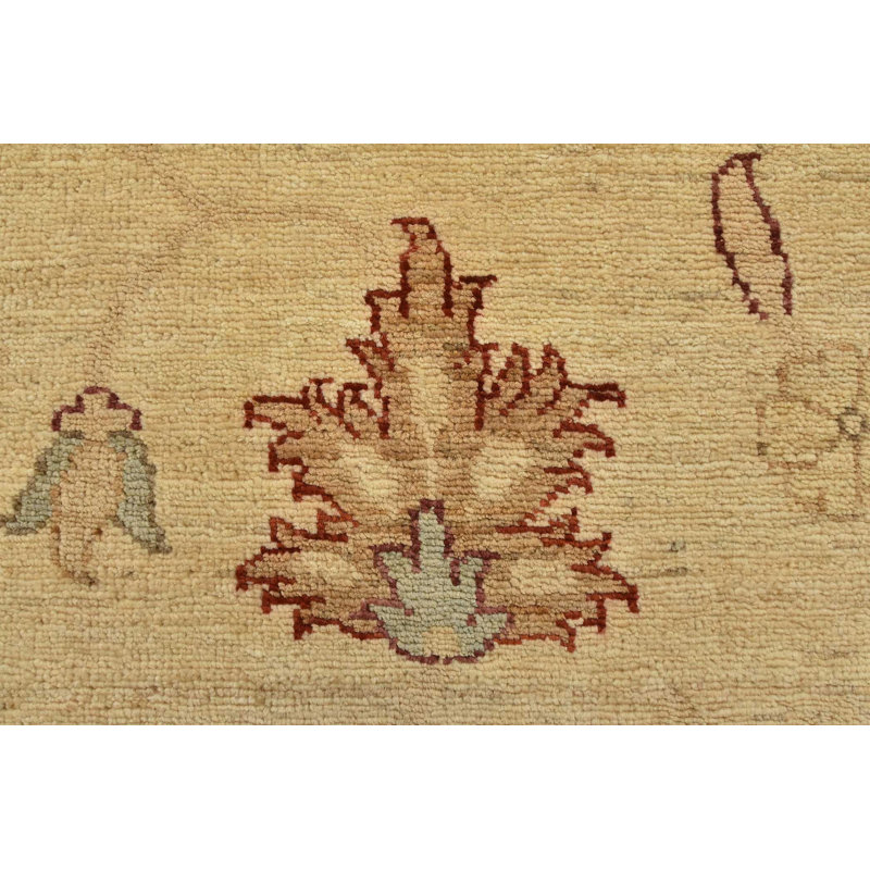 Romail One-of-a-Kind 6'8" X 9'8" New Age Wool Area Rug in Beige