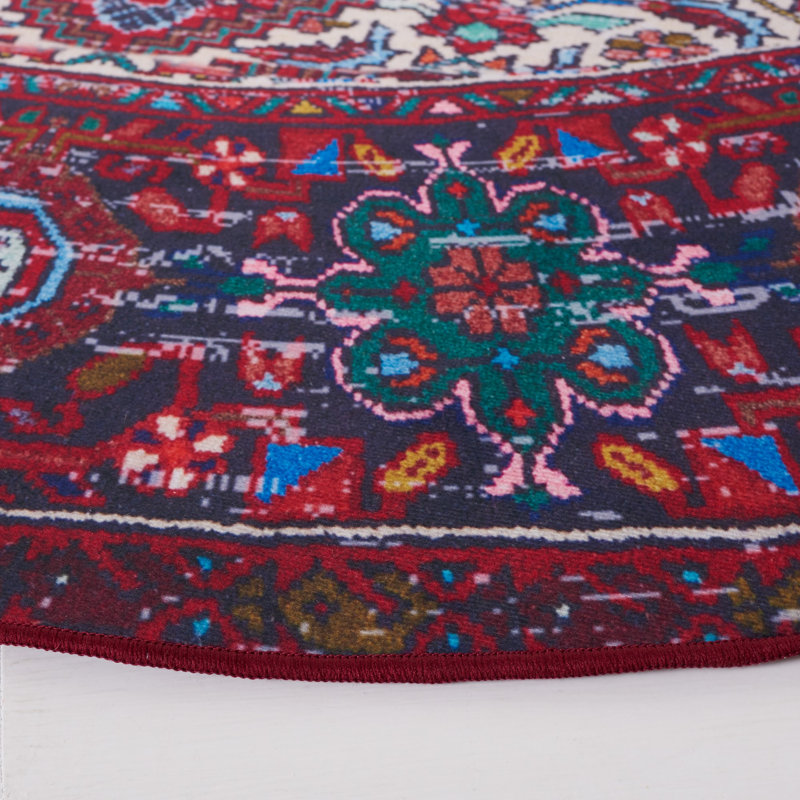 Tucson Performance Machine Washable Oriental Rug, Round 6'