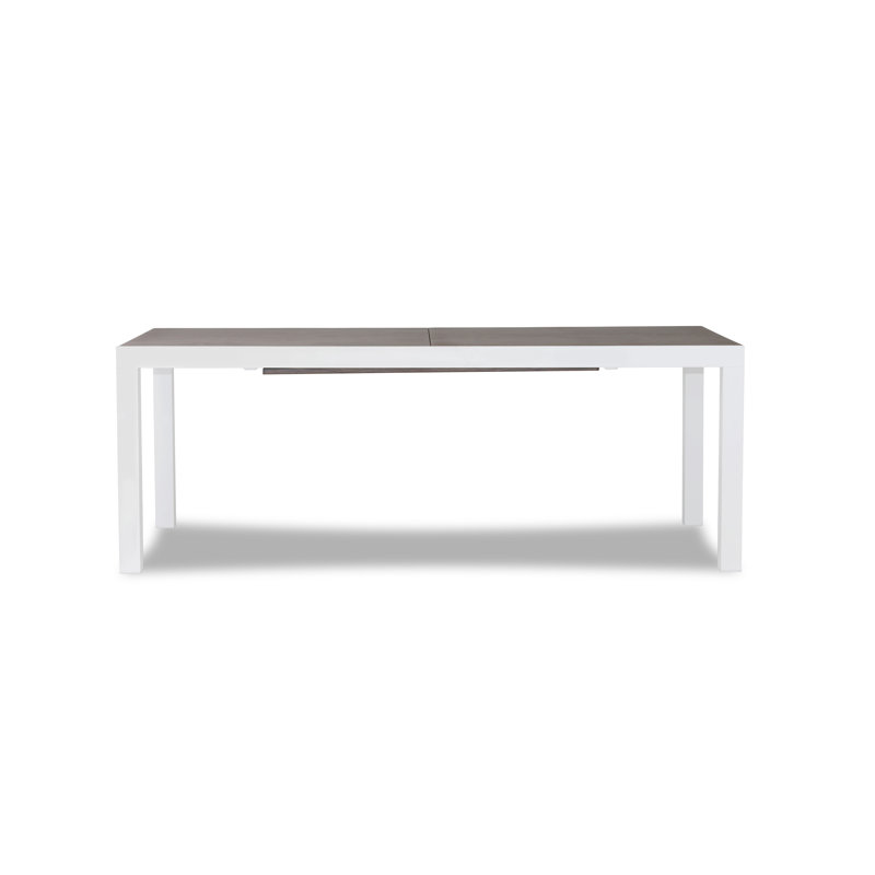 Dune Outdoor Dining Table, Barnwood, White