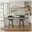 Tabouret de bar pivotant en noyer gris de 30,5 po Gatopa-893549875