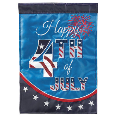 Appolonia Double Sided 18'' H x 13'' W Nylon Independence Day Garden Flag