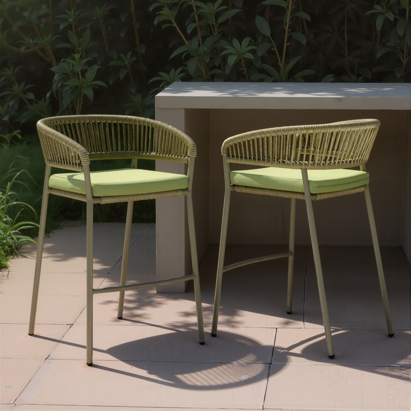 Ensemble de 2 tabourets de bar Skye - vert