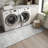 2'X5' Grey Washable Area Rug - Non-Slip Backing, Stain Resistant & Foldable, Ideal For Living Room, Bedroom & Entryway-168566935-168567024