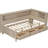 Twin Wood Daybed With Shelves And 3 Drawers, Antique White, Solid Construction, No Box Spring White Multi Wood, Needed-779668816