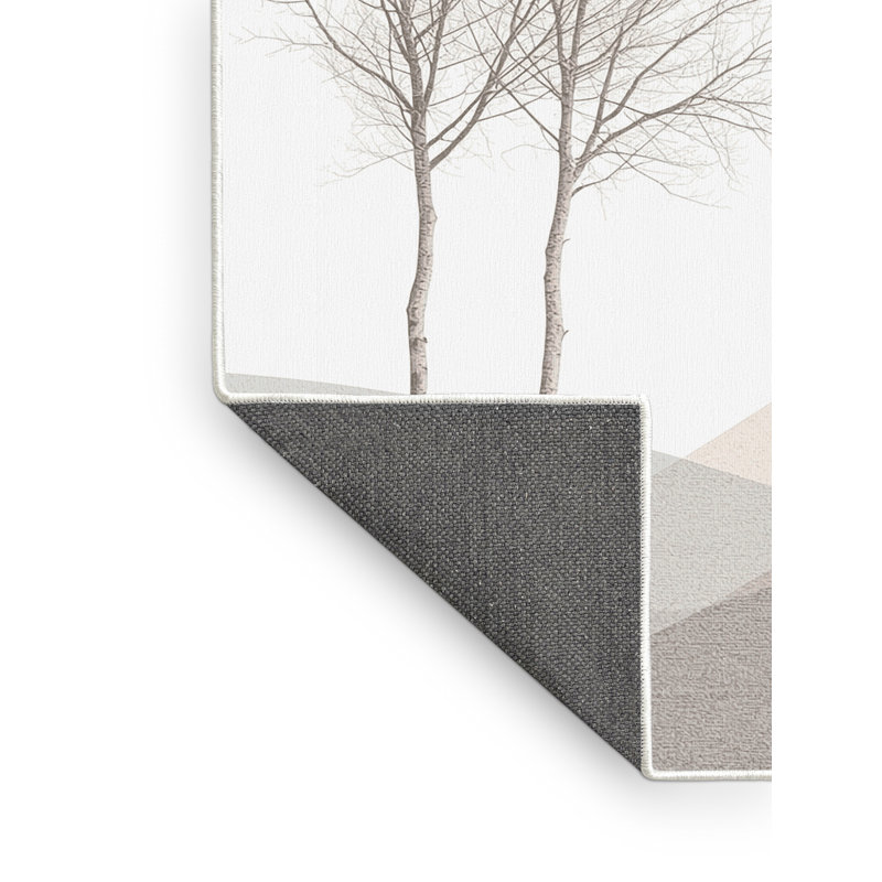 Tapis blanc doux moelleux de couleur unie minimaliste Défino, Rond 3 pi