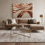 Impression sur toile horizontale horizontale rayée cuivrée beige ivoire-1555027854