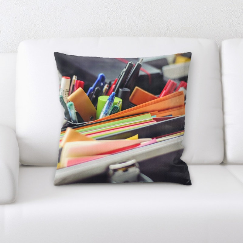 Microsuede Reversible Throw Pillow