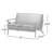 Kiger Bianca Modern Wood Distressed Faux Leather 2-Seater Loveseat, 29.53'' H X 50'' W X 33.07'' D