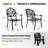 Black Aluminum Outdoor Stackable Dining Armchair (Set Of 2)