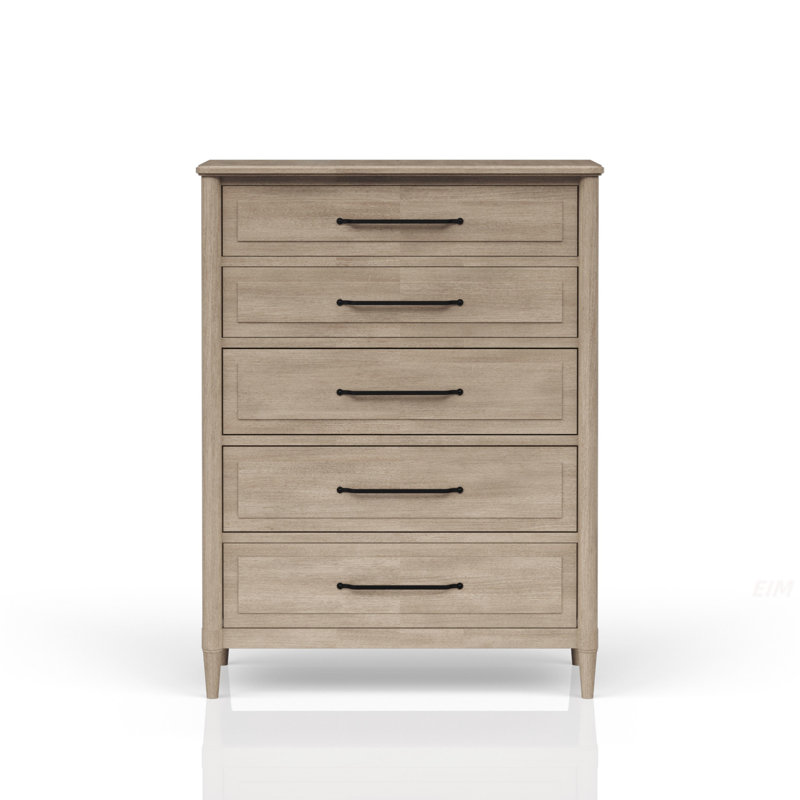 Commode 5 tiroirs finition sable