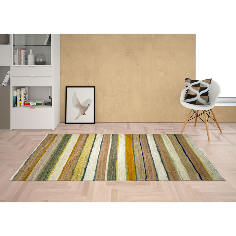 Ransdell Striped Hand Woven 80cm X 130cm Area Rug