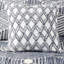 Housse de couette en coton très grand / très grand - motif géométrique bleu marine avec dossier uni, coton, motif 2 taies décoratives, revers, attaches de coin, literie de luxe-120469499-120469500