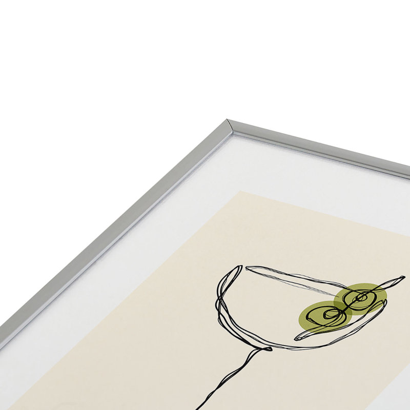 «Thespacehouse Dirty Martini Cocktail Drink», reproduction d'art encadrée, H 10 po x l 8 po, Noir