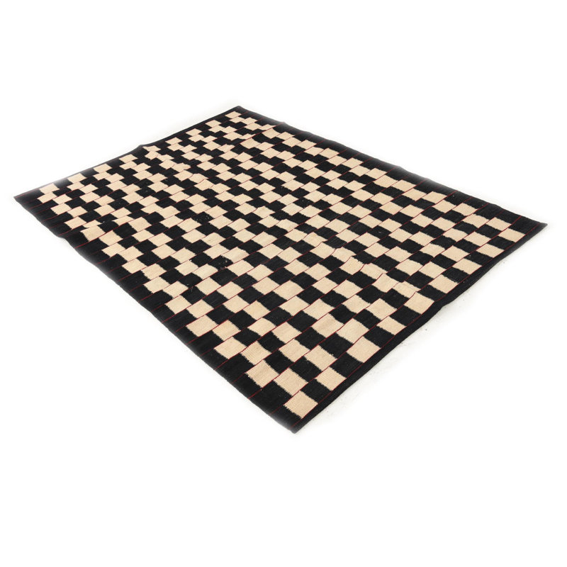 Tapis noir et blanc Ousley