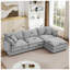 Canapé modulaire en chenille gris l 102 po x P 59 po x H 34,2 po Aisla