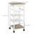 Rafelo Kitchen Island Cart with Drawer, Removable Tray and Wire Basket-1274516360