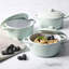 Ensemble de petites casseroles ovales en grès avec couvercle Martha Stewart-64101205-96924943