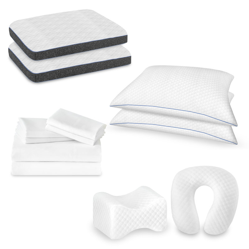 Ensemble de literie de confort de qualité supérieure 12 pièces, très grand, King Quilt + 11 Additional Pieces