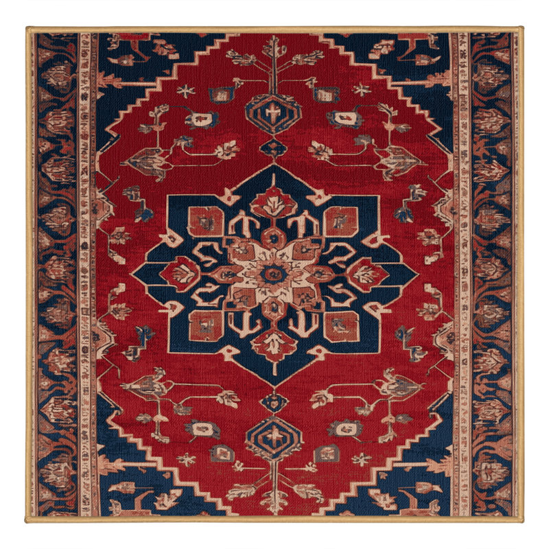 Tapis brun lavable à la machine, Carré 4 pi