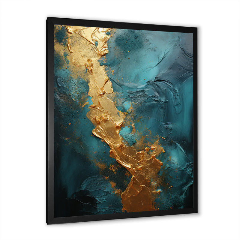 «Midas Forest Spirals II», reproduction sur toile, Cadre simple noir, H 32 po x l 16 po x P 1 po