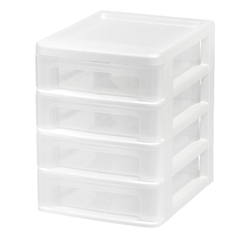 Plastic Stackable Desk Organizer, White