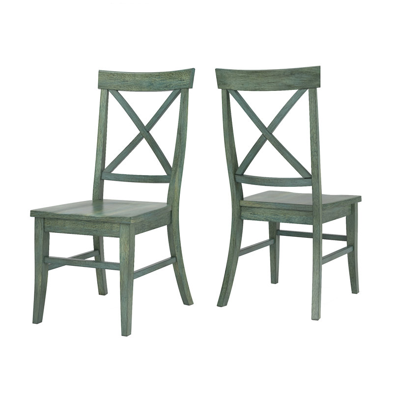 Sloan 16.93'' H Solid Wood Side Chair, Antique Sage
