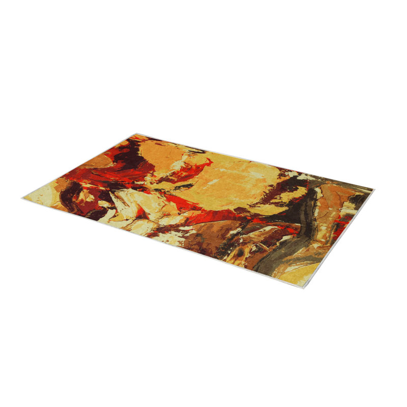 Premium Hall Carpet, 3.3 x 6.6 Feet, 100% Polyester, 0.3 in Pile Height | Antibacterial, Non-Slip Underside, Machine Washable | Elegant 3D Digital Print Design, Perfect for Entryways & Living Rooms